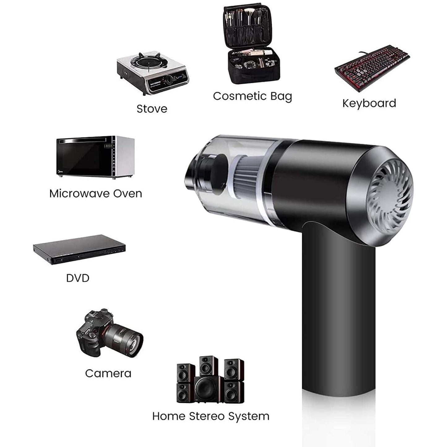 7370 Vacuum Cleaner Dust Collection 2 In 1 Car Vacuum Cleaner 120w High-power Handheld Wireless Vacuum Cleaner Home Car Dual-use Portable Usb Rechargeable