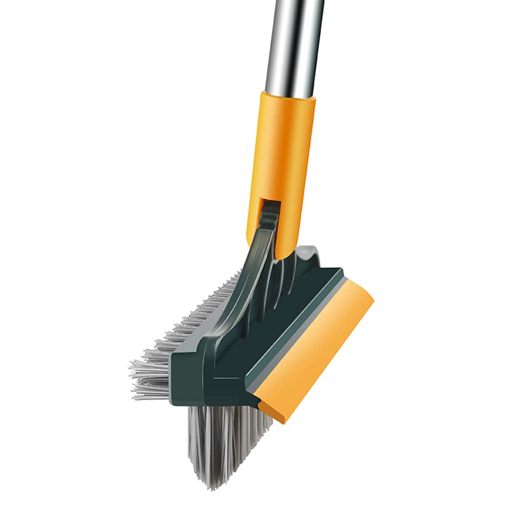 Head with Squeegee 3 in 1 Brush and Scraper for Bathroom Kitchen Living Room (Pack of 1, Assorted)