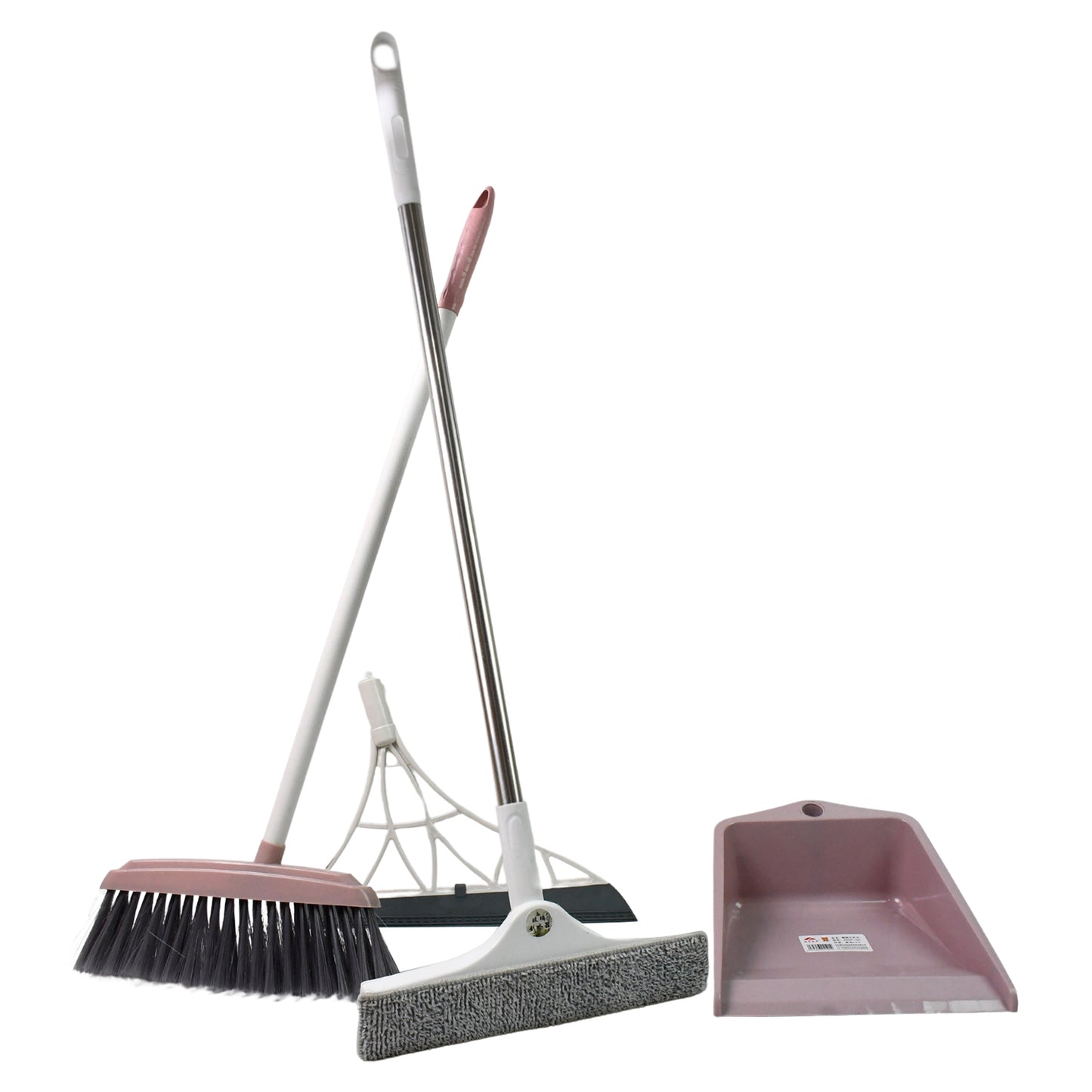 Dustpan Kitchen Wiper Window Cleaning Squeegee Tool Broom Brush (4 Pcs Combo)