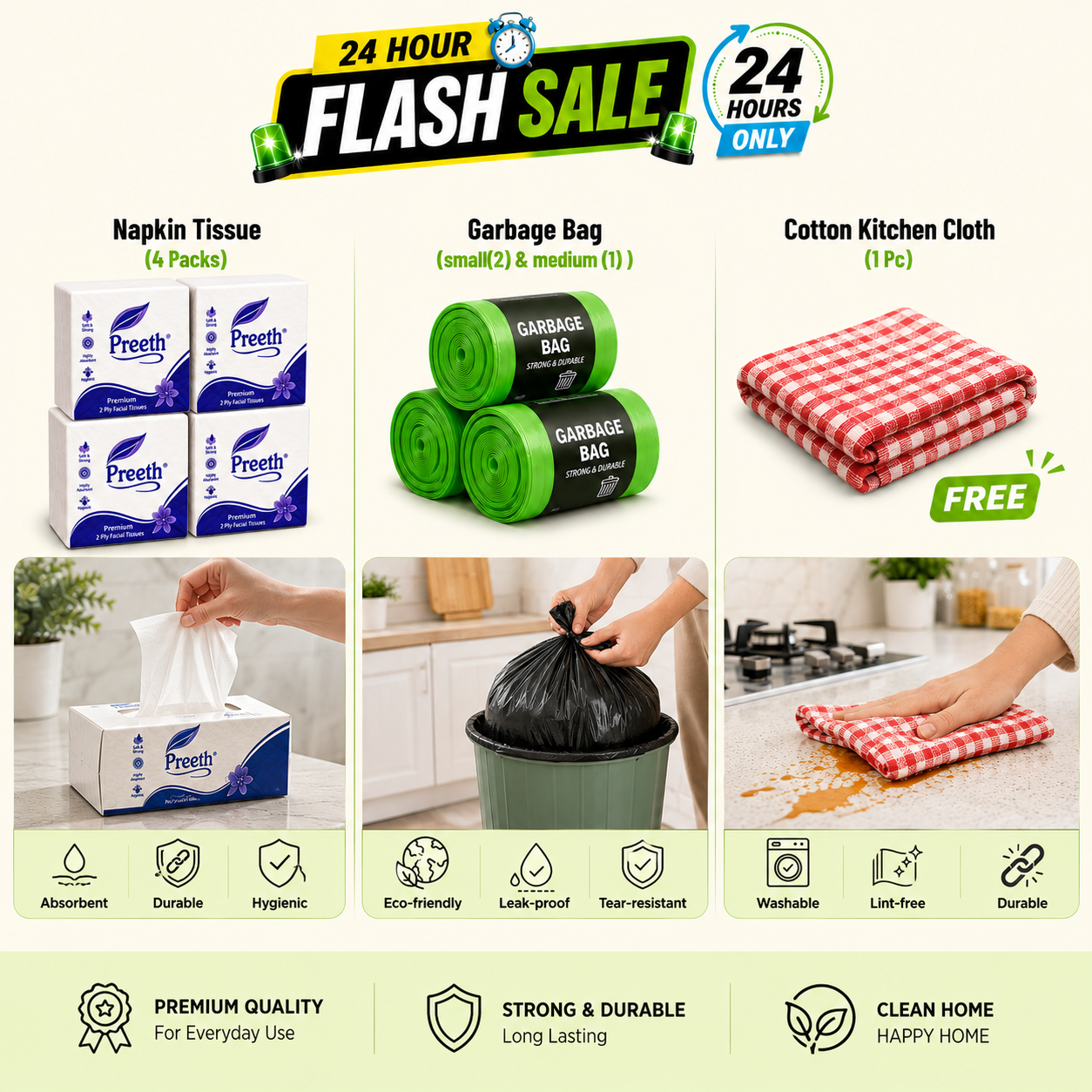 7-in-1 Kitchen Cleaning Kit – Monthly Saver Pack | Free Delivery | COD Available