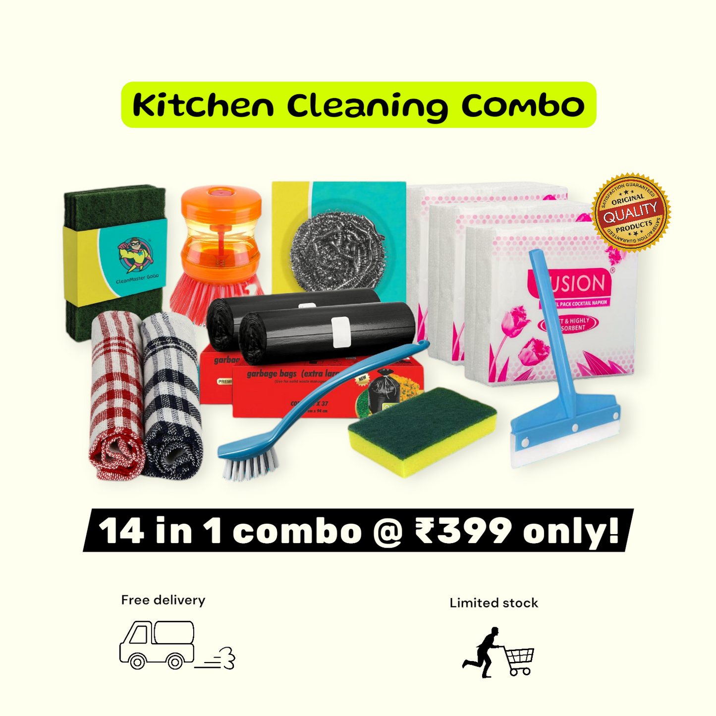 14-in-1 Kitchen Cleaning Kit – Monthly Saver Pack
