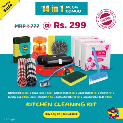 14-in-1 Kitchen Cleaning Kit – Monthly Saver Pack