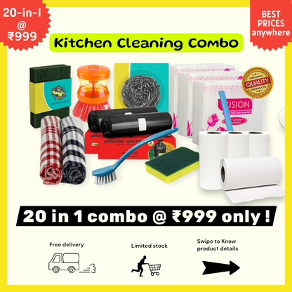 20-in-1 Kitchen Cleaning Kit – Monthly Saver Pack | Free Delivery | COD Available