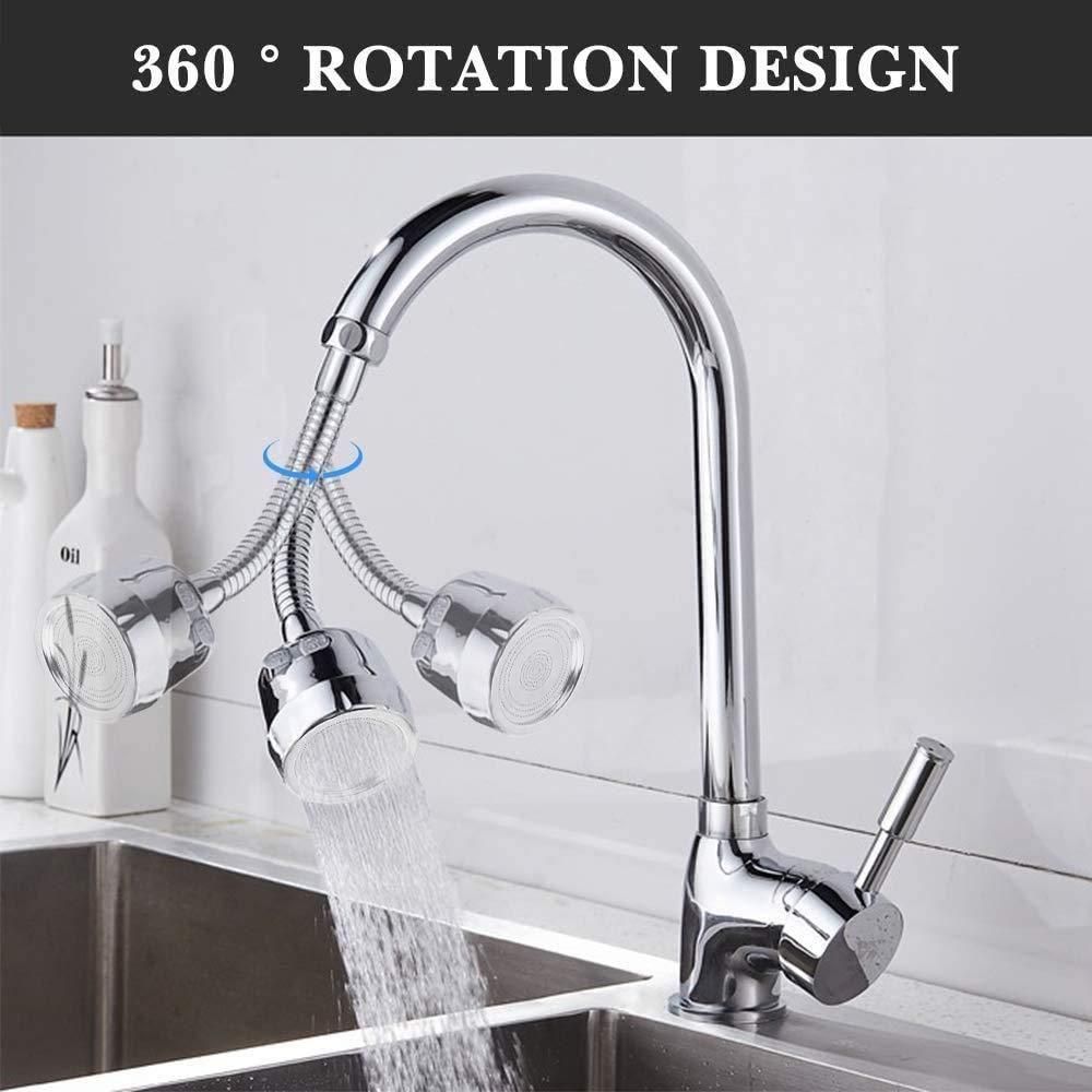 Faucet-360 Degree Flexible Stainless Steel Rotating 2 Modes Water Saving Faucet