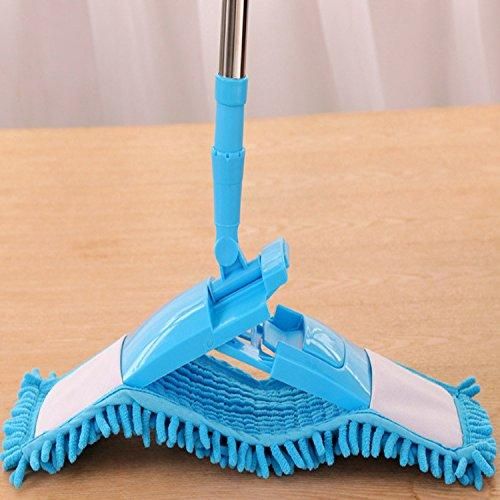 Mop-Wet and Dry Cleaning Flat Microfiber Floor Cleaning Mop with Telescopic Long Handle Dry Mop