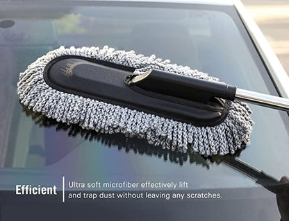 Car Cleaning Brush Duster Car Wash Dust Wax Mop Microfiber Dusting Tool Wet and Dry Duster