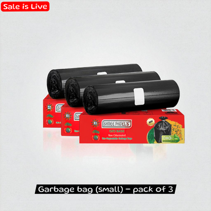 Garbage bag - Small | Bio-Degradable | Pack of 3 | 30 bags/pack