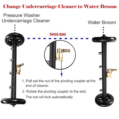 Dual-Function Undercarriage Cleaner, Surface Cleaner for Pressure Washer